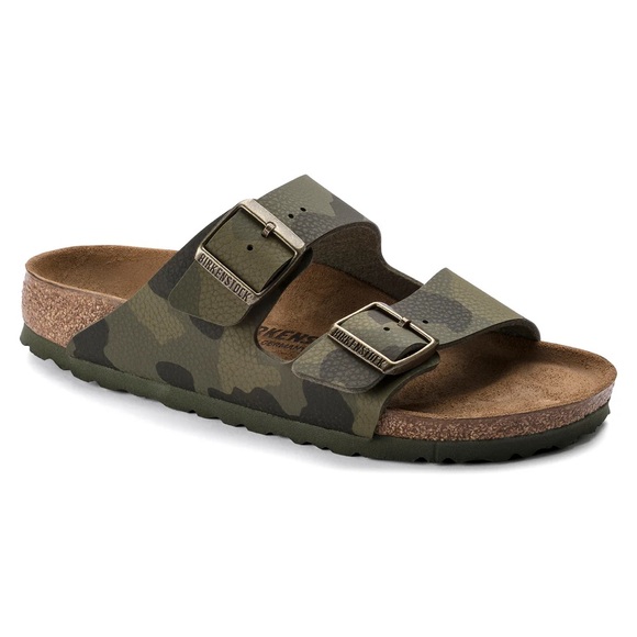 Birkenstock Green Camouflage Sandals womens narrow fit 1016790 - Picture 1 of 6